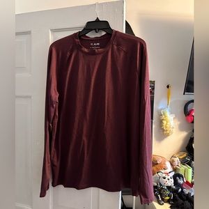 Men’s long sleeve maroon shirt